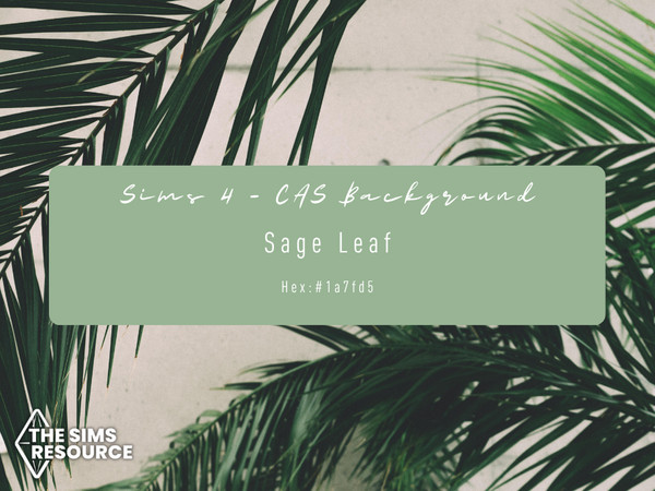 Sims 4 — CAS Background - Sage Leaf by XChloe98 — This is part of the Sea and Sage Collection