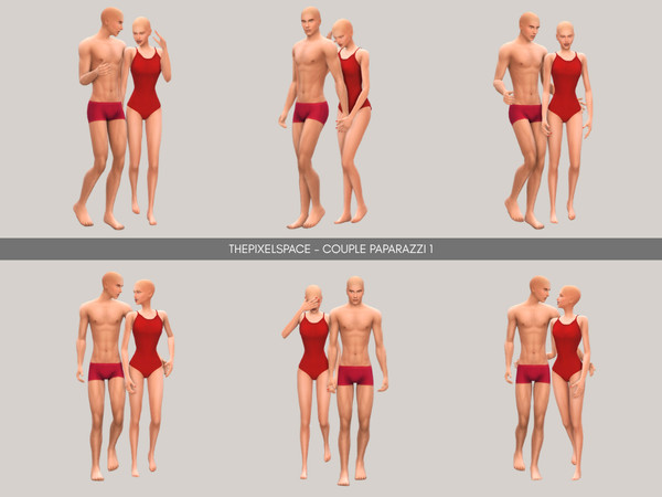 Sims 4 — Couple Paparazzi 1 - Pose Pack by ThePixelSpace — Paparazzi style pose pack for your favorite celeb couple.