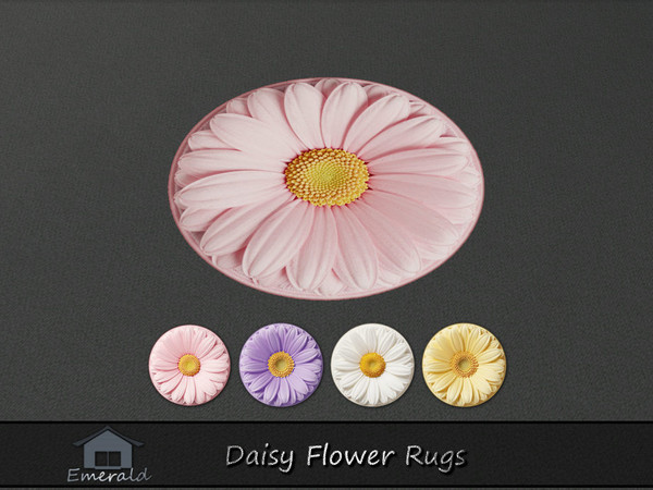 Sims 4 — Daisy Flower Rugs by Emerald — Daisy flower means loyalty, beauty and new beginnings!