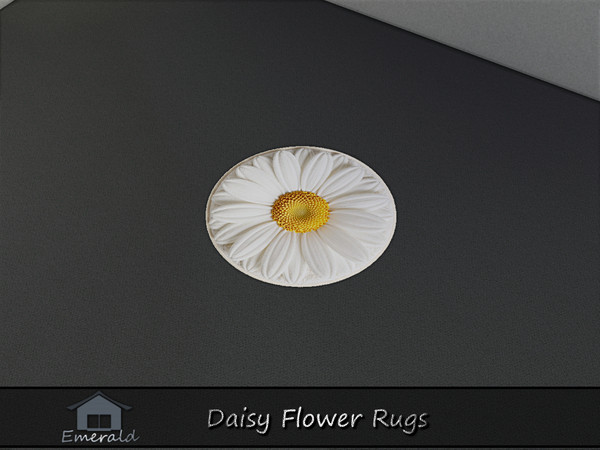 Sims 4 — Daisy flower rug 1 by Emerald — Daisy flower means loyalty, beauty and new beginnings!
