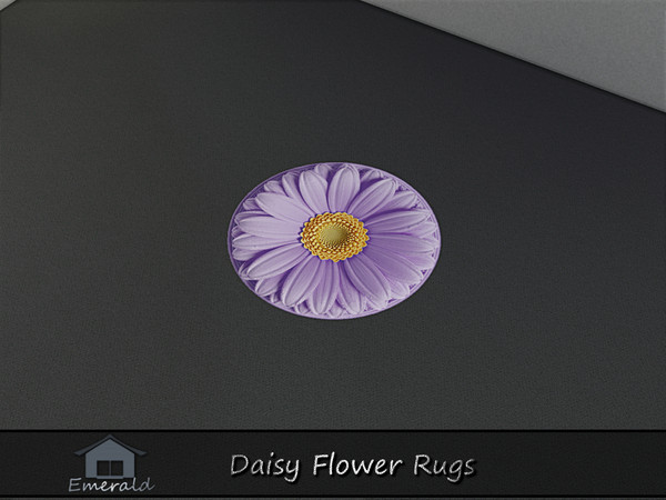 Sims 4 — Daisy flower rug2 by Emerald — Daisy flower means loyalty, beauty and new beginnings!