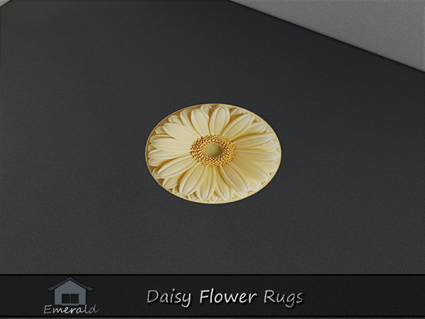 Sims 4 — Daisy flower rug3 by Emerald — Daisy flower means loyalty, beauty and new beginnings!
