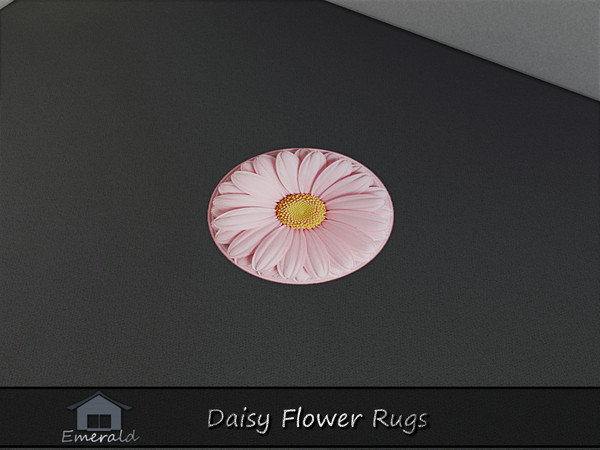 Sims 4 — Daisy flower rug4 by Emerald — Daisy flower means loyalty, beauty and new beginnings!