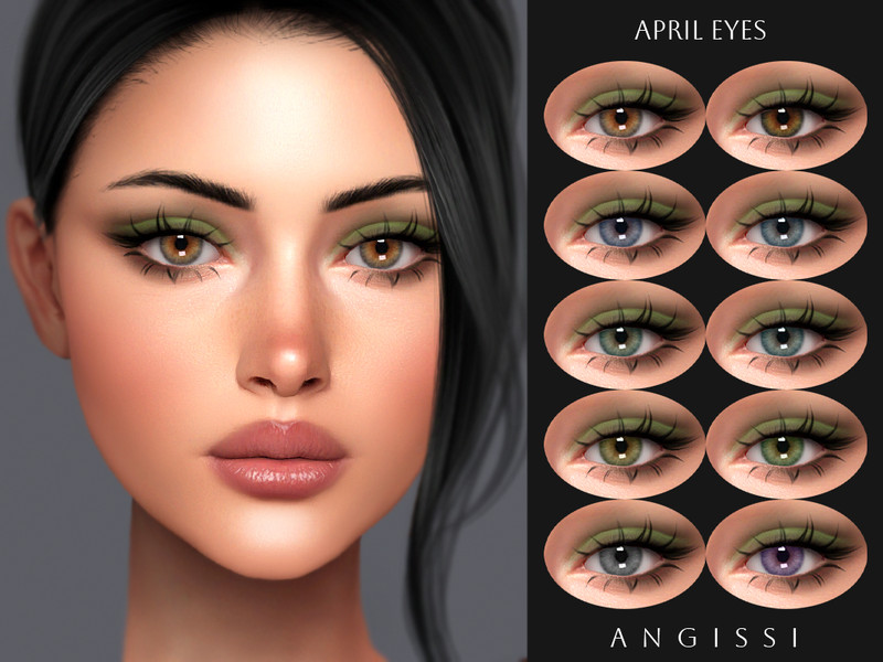 Sims 4 custom iris CC April Eyes by ANGISSI