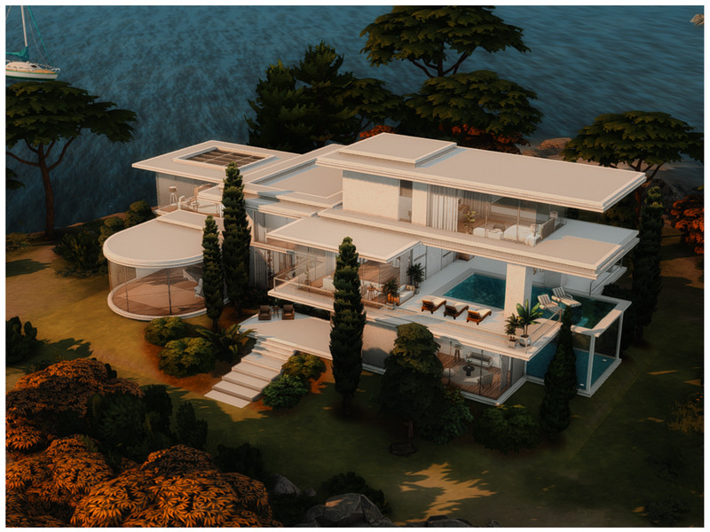 Sims 4 CC MM Modern Glass by Merin_Martini