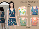 Sims 4 — MAYLOM - FEMALE CROP TOP  -SET- by kevseryesilyurt10 — female crop top (set)