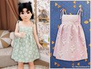Sims 4 — Toddler - Floral tie-strap dress by MysteriousOo — This adorable toddler sundress features a softly gathered