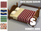 Sims 4 — Rustic Dreams Recolour by Scruffy_Sims — The Rustic Dreams antique bed, now with simple, cozy blanket to better