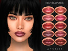 Sims 4 — Heather Lipstick by ANGISSI — PREVIEWS MADE USING HQ MOD 10 colors