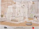 Sims 4 — Amelie - bedroom by melapples — an elegant and comfortable bedroom. 12x7