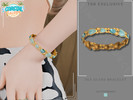 Sims 4 — Coastal Escape - Sea Glass Left Bracelet by Glitterberryfly — A sea glass blue gemstone bracelet for the left