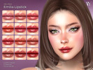 Sims 4 — VELYSEA Emilia Lipstick by VELYSEA — Lipstick category HQ comatble 12 swatches
