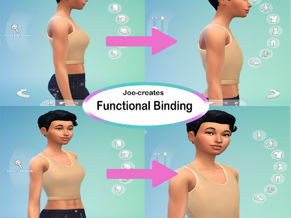 Sims 4 — Functional Binder - basic style by Joe_Creates — A chest binder for trans sims. This binder actually functions