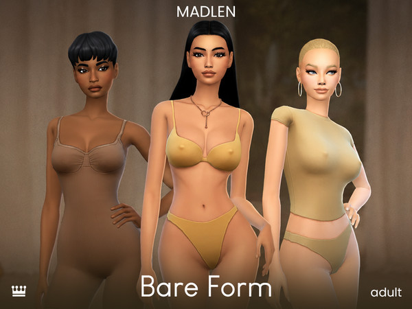 Sims 4 — [Madlen] BareForm Thongs by Madlen — Finally here! I was inspired by Skims and wanted to recreate some of their