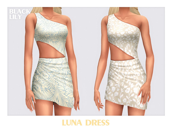 Sims 4 — Luna Dress by Black_Lily — YA, A, Teen