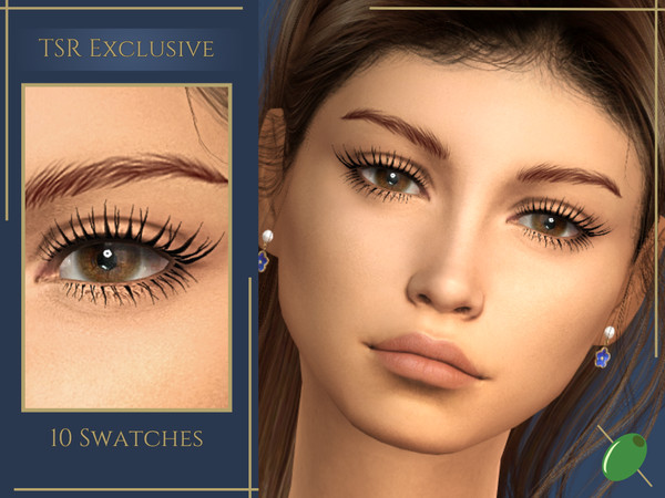 Sims 4 — Laurie 3D Lashes by Pitted0live — Alpha style 3D eyelashes, long and pointed Top lash only swatches included