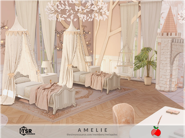 Sims 4 — Amelie - kids room by melapples — a comfortable kids room for twins. 7x9