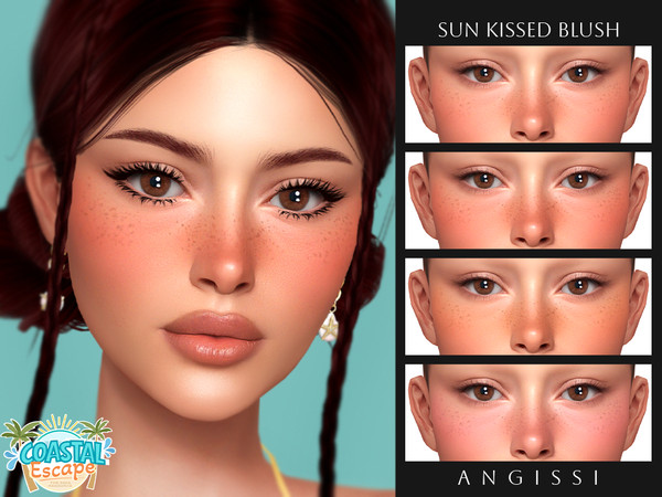 Sims 4 — Sun Kissed Blush by ANGISSI — PREVIEWS MADE USING HQ MOD Female