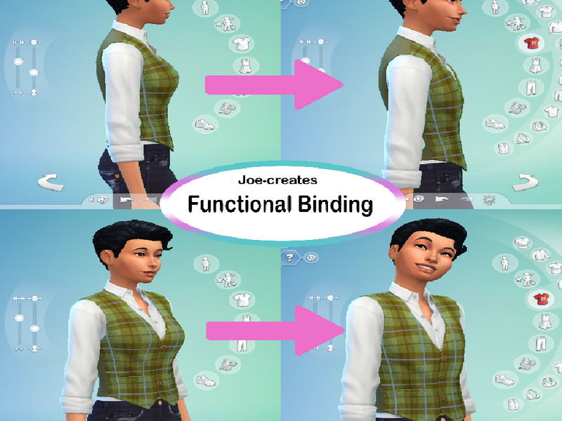 Sims 4 formal wear CC Functional Binding - Formal Vest by Joe_Creates
