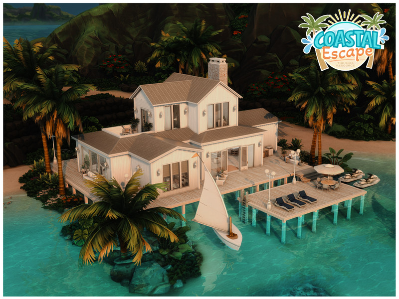 Sims 4 waterfront and pool CC CC MM The Sea Bay by Merin_Martini