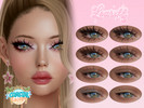 Sims 4 — Beach Date 3D Eyelashes by Learxfl — Eyelashes, 19 swatches , HQ and BGC . Standalone item with thumbnail,