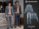 Sims 4 — Jeans - Set by Beto_ae0 — Men's cowboy outfit, enjoy it