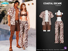 Sims 4 — Coastal Escape - Matching Couple Set by WisteriaSims — Designed for Sims who love sunny vacations and effortless