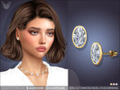 Sims 4 — Oval Diamond Bezel Stud Earrings by feyona — Oval Diamond Bezel Stud Earrings come with 3 swatches are perfect