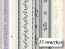 Sims 4 — Vintage love wallpaper 5 by atinoski — A collection of charming vintage-inspired wallpapers featuring delicate