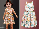Sims 4 — Toddler - Floral sleeveless dress with elegant cutout waist by Garfiel — A lovely toddler dress featuring a