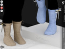Sims 4 — Socks KP1A- Toddler by KaTPurpura — Cotton socks with a bow and a heart at the top.