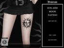 Sims 4 — Sun And Moon Tattoo - Arm And Leg - by Venerian by Venerian — Two versions available: arm and leg The leg tattoo