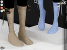 Sims 4 — Socks KP1A- Female by KaTPurpura — Cotton socks with a bow and a heart at the top.