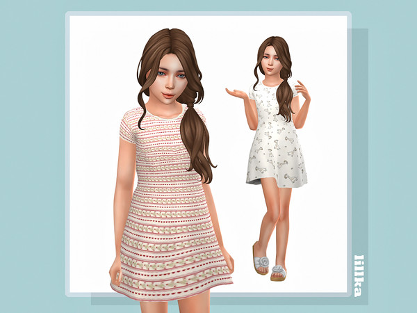 Sims 4 — Caja Dress by lillka — 6 swatches
