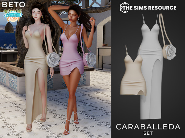 Sims 4 — By Beto - Caraballeda (Bag) by Beto_ae0 — Summer dresses with a handbag. Enjoy! The handbag is located in the