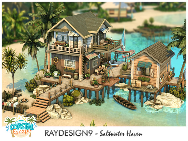 Sims 4 — Saltwater Haven by RayDesign9 — I build this lot in Sulani Island 30x30 lot size and 2 floor. This house has :