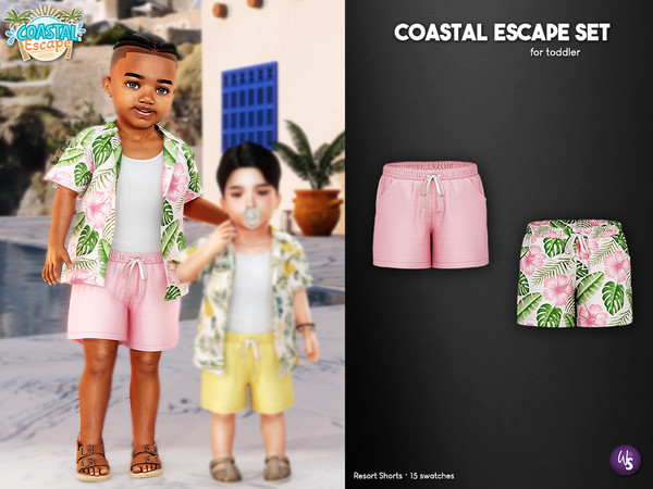 Sims 4 — Resort Shorts (toddler) by WisteriaSims — Includes: