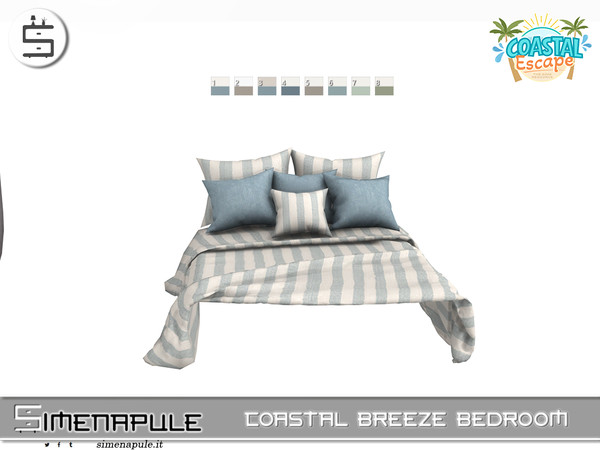 Sims 4 — [SeN4] Cozy Reading Corner - Blanket and Cushions by Simenapule — Coastal Breeze BedroomCoastal Breeze Bedroom