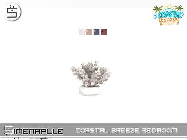 Sims 4 — [SeN4] Cozy Reading Corner - Coral decor by Simenapule — Coastal Breeze BedroomCoastal Breeze Bedroom