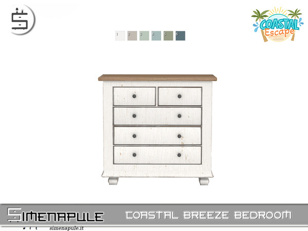 Sims 4 — [SeN4] Cozy Reading Corner - Dresser by Simenapule — Coastal Breeze BedroomCoastal Breeze Bedroom