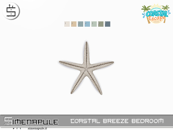 Sims 4 — [SeN4] Coastal Breeze Bedroom - Starfish by Simenapule — Coastal Breeze BedroomCoastal Breeze Bedroom