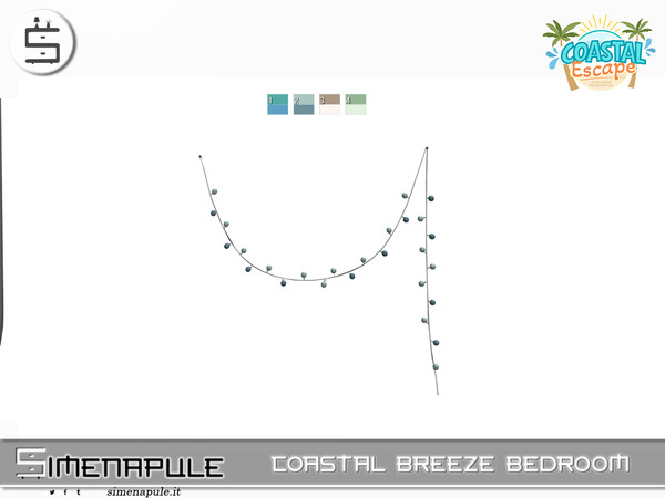 Sims 4 — [SeN4] Cozy Reading Corner - String Lights by Simenapule — Coastal Breeze BedroomCoastal Breeze Bedroom