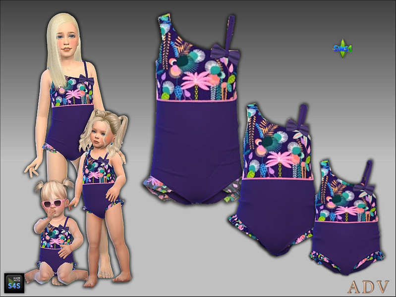 Sims 4 infant clothing and accessory CC ADV_Mabra_s4SwimwearSet03_if by MABRA2