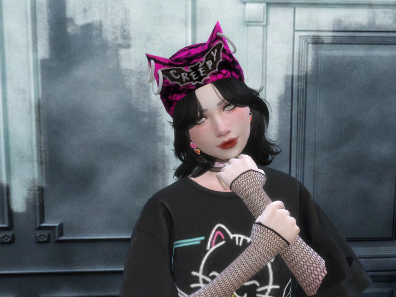 Sims 4 hat CC Cat hat by atinoski