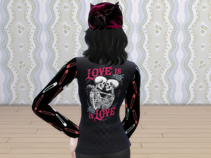 Sims 4 fall clothing CC Dark Jacket by atinoski