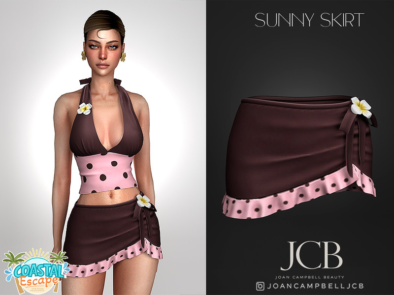 Sims 4 weather-themed CC CC JCB SUNNY SKIRT by Joan_Campbell_Beauty_