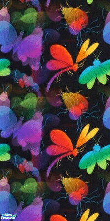 Sims 2 — Bugs Wallpaper by SimsFan383 — Multicolored Bugs on a Black Background