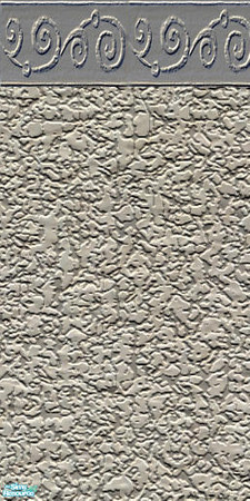Sims 2 — Grey cement wall by annefranzen — Grey exterior decoration wall with border.