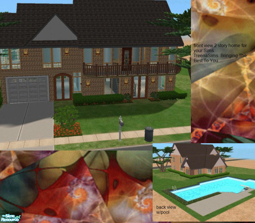 Sims 2 — 12 Austine Street by treenasims — This home is unfurnished but landscaped outdoors for your Sims to enjoy and