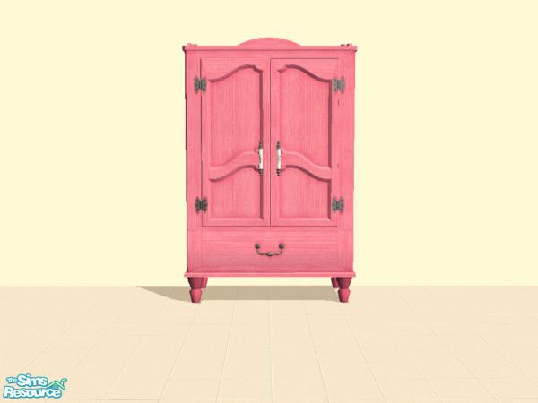 Sims 2 — Antiquated Ed Armoire - Pink 2 by dddrake — To match the new FFS carpet tones. Part of the Shauna Collection.